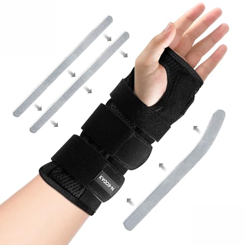 N-KODAK Muñequera Ortopédica para Túnel Carpiano, Esguince de Muñeca y Tendinitis | Ambas Manos, Transpirable con Férulas Extraíbles, Lavable para Trabajo y Nocturna
