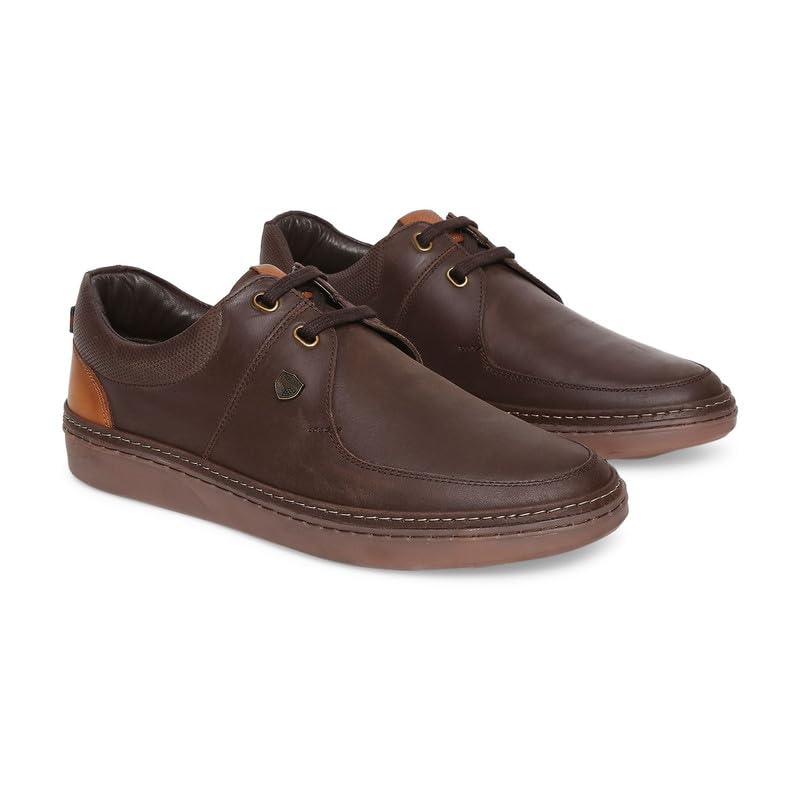 BuckarooAdults-Men DAN Leather Friday Casuals Shoes Lace Up-Brown