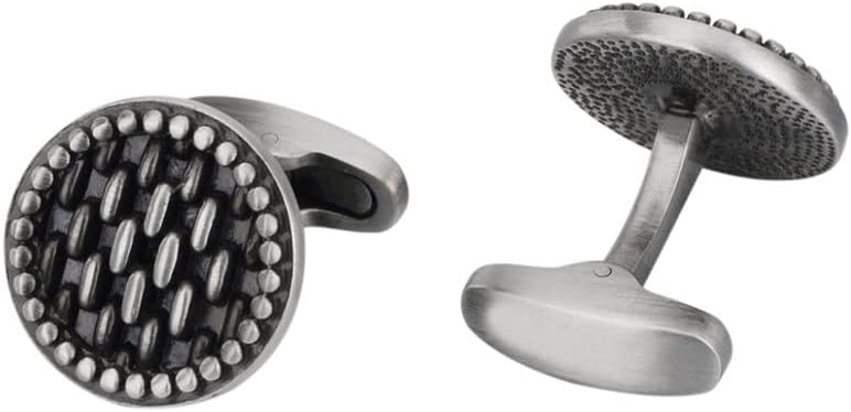 ジュエリー メンズ カフスボタン シャツ カフスボタン 男性用 ブラック ラウンド ヴィンテージ カフスボタン カフスアクセサリー