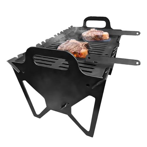 Plegable Parrilla Barbacoa - Parrilla De Barbacoa Plegable Resistente, Ligera para Jardín Patio Playa Picnics Fogoneros y Eventos