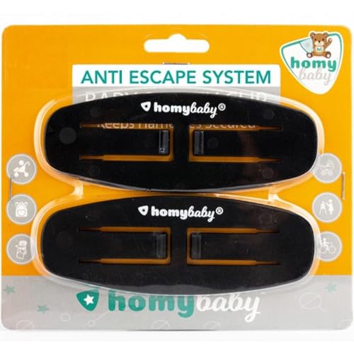 HOMYBABY® Chest Clip Bébé – Clip Anti-Évasion pour Harnais – Empêch l'Enfant de Sortir les Bras – Boucle pour Harnais Chaise Haute et Poussette
