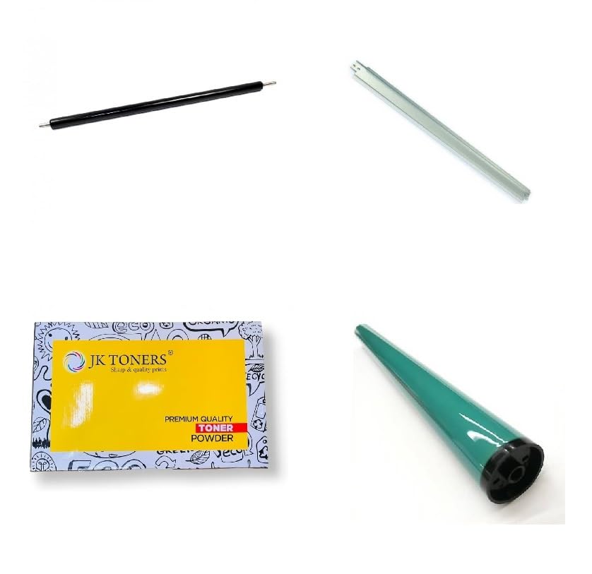 Image of Jk toners Drum + Pcr + Blade + Toner Powder Compatible with Canon IR2525 IR2520 IR2530 IR2535 IR2545 IR4025 IR4035 Ir4225 Ir4235 (Set of 4)