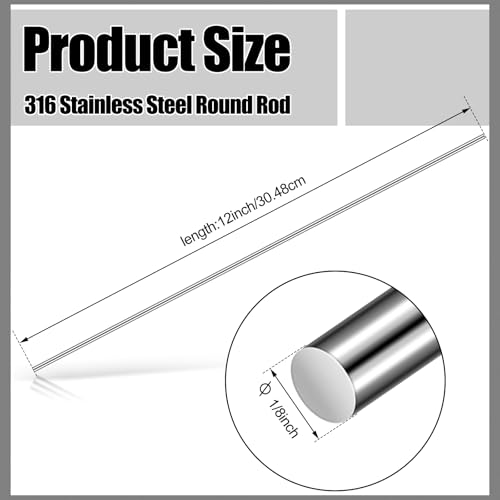 Tandefio CLO-TANDEFIO-1261 5 Pcs 316 Stainless Steel Round Rod thumb #1
