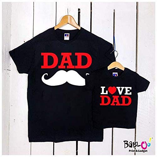 Babloo Kit Coppia di T-Shirt Maglie Padre