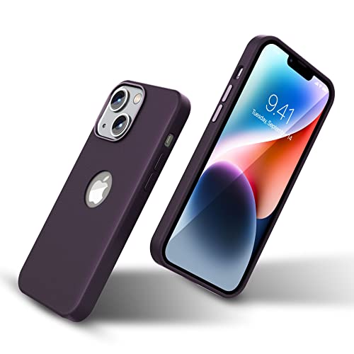 Image of Vaku Luxos Lexza for iPhone 14 Plus Cover Case, Premium Leather, Military-Grade Metal Ring Camera Protection, Slim, Thin Compatible with iPhone 14 Plus Back Cover (Purple)