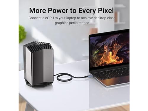 Image of MICROWARE USB 4 Cable for Thunderbolt 4 Cable 40Gbps 240W 3.3FT [USB-IF Certified], 8K@60Hz 4K@144Hz, PD 3.1 Fast Charging Compatible with Thunderbolt 4 /3, iPhone 15, Mack-Book, Monitor eGPU SSD