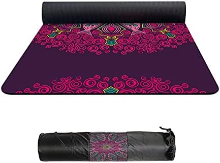 nuveti TPE Large Yoga Mat Non-Slip Exercise Fitness Mat with Carry Bag Eco Friendly Yoga Mats for Women 72"x32" Extra Thick 6mm for Home, Pilates and Floor Exercises Workout Mats