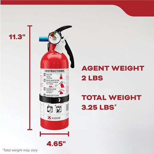 Kidde Basic Fire Extinguisher for Home, Office, Residential, Single-Use, 5BC image 2