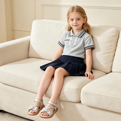 Image of Kiderence Toddler Flower Girl Sandals Open Toe Dress Shoes Wedding Party