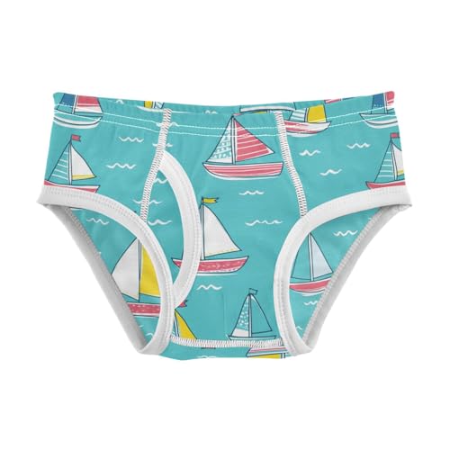 Wusikd Colorful Sailboats Boys' Underwear Cotton Cute Boys Briefs Soft Toddler Underwear 2T