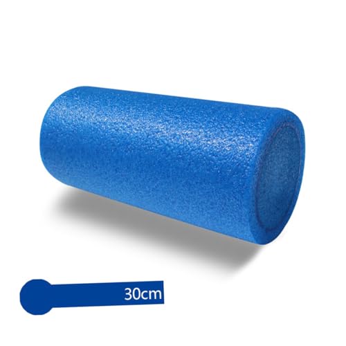 Rodillo de espuma sólida para yoga y fitness OSALADI, balancín masajeador para alivio profundo de tejidos musculares y estiramientos, color azul, 30 x 15 cm, adecuado para yoga, pilates y entrenamiento muscular miniatura 2