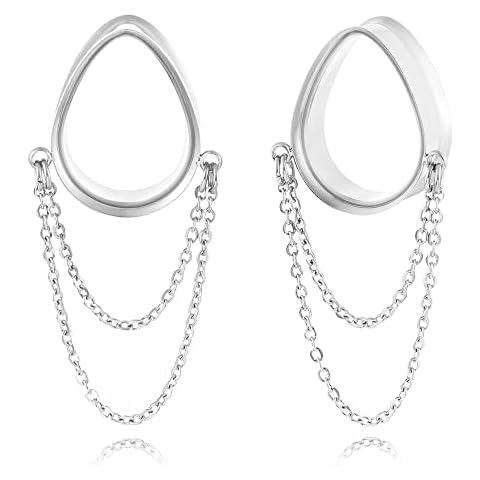 Casvort 2 PCS 316 Stainless Steel Ear Plugs Cover