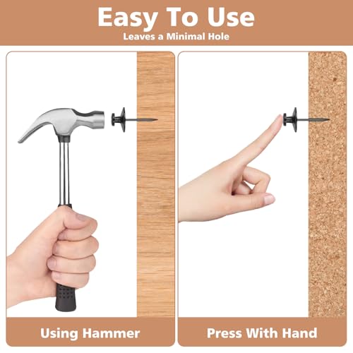 Danrong 40Pcs Double Headed Picture Hangers Nails For Hanging Pictures, Push Pins Wall Hooks, Thumb Tacks For Wall, Wall Hangers Without Nails,Decor Tacks For Home Office Hanging Tapestry Frame thumb #3