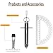 EBOOT Student Geometry Math Set, Metal Drawing Compass and 6 Inch Clear Swing Arm Protractors 180 Degree Math Protractor(Black)