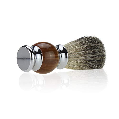 DIY Vintage handgefertigter Rasierpinsel Rasierpinsel reines Badger Haar mit Harz Griff und Metall-Porzellan Bürste liefert