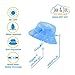 Kids Summer Quick Dry Swim Sun Hats 50 UPF, Adjustable Foldable Packable L: 15m - 5Y,White - Toggled Chinstrap