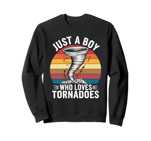 Just A Boy Who Loves Tornadoes T-Shirt pour Enfant garçon Sweatshirt
