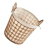 Cabilock 1 Cesto De Lavandería Tejido Decoración De Mesa Rústica Cestas De Almacenamiento De Mimbre Cesto De Almacenamiento De Ratán Cesto De Ropa Independiente Cesto De Manta Centro