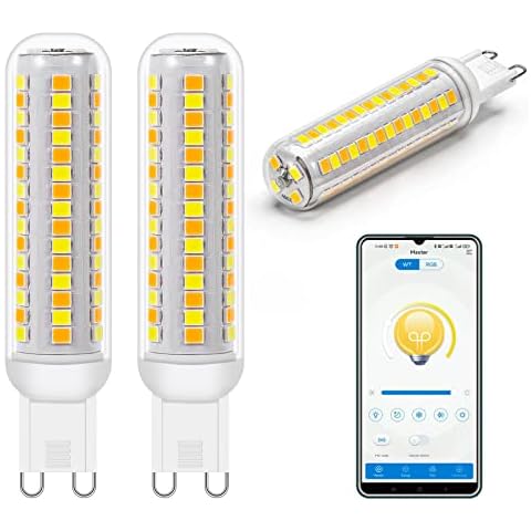 Smart Wireless Dimmable G9 LED Bulb ,G9 Light Bulbs, Adjustable Dimmable G9 Led Bulbs Compatible with Remote and Mobile Phone, 2700K-6000K, 5W/230V 600Lumens 3 Pack Cover