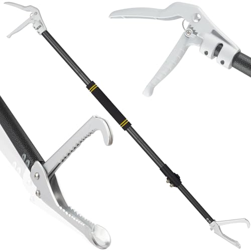 Image of Snake Tongs Heavy Duty, 68 inch Snake Catcher Grabber for Rattlesnake Professional Safe Handling Snake Long Reach Grabber Wide Jaw Handling Tool with Lock Non Slip Foam Handle Sturdy Metal Tubes