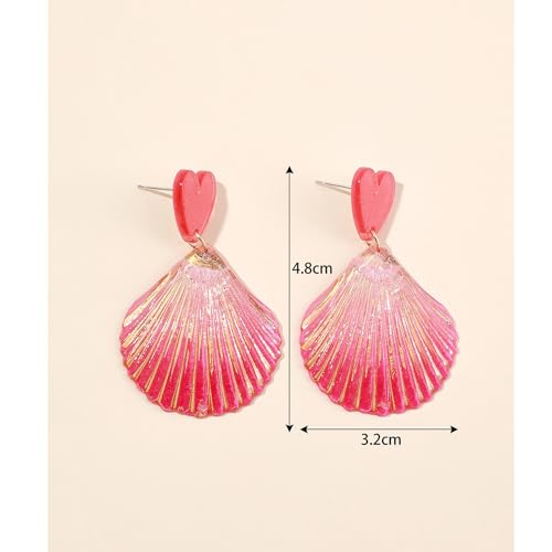 Aretes de Concha Marina Clip On para Mujer miniatura 5