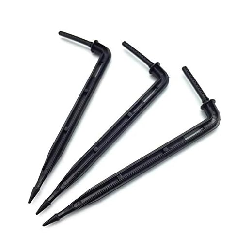 Slang reparationsanslutningsförlängare Böjda Dripper Krukväxter Automatisk bevattning Jordbruksemitter Irriggat Water Drop Garden 1/8 tums slang 200pcs (Color : Black)