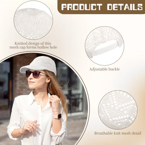 Image of Hercicy 2 Pcs Baseball Cap for Women Knit Mesh Trucker Hats Summer Breathable Outdoor Ballcap