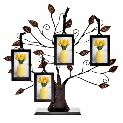 Philip Whitney Picture Frames, Family Tree Picture Frames with 4 Hanging Photo Frames,...