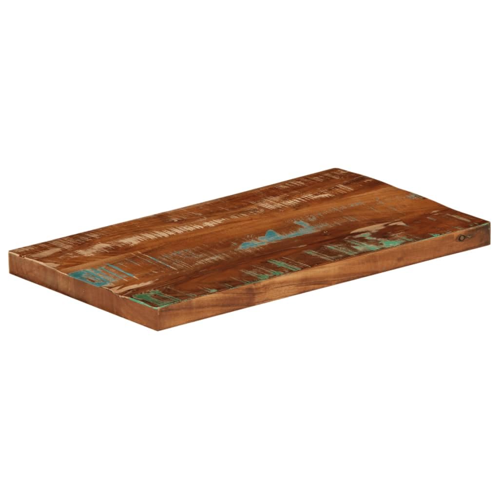 vidaXL Tischplatte, Holzplatte Rechteckig, Massivholzplatte für Tisch Esstisch Couchtisch, Ersatztischplatte, 40x30x3,8cm Altholz Massiv