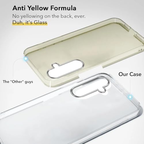 Image of DIZORO Compatible with Samsung Galaxy A35 5G Back Cover Case Clear,[ Anti Yellow ][Military Grade Protection] Hard PC Back Cover Transparent