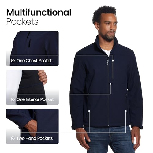 Image of Weatherproof Men's Softshell Jacket - Wind & Water Resistant - Breathable, Lightweight Outdoor Coat