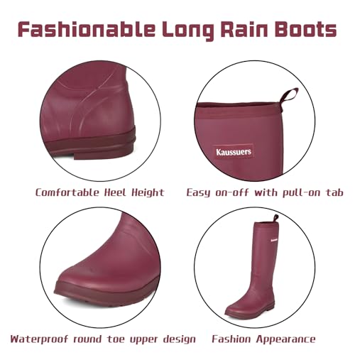 Women's Rain Boots Waterproof Rubber Women Shoes Snow Boots And Anti-slip Outdoor Muck Boots For women Garden Fishing Farm Camping4