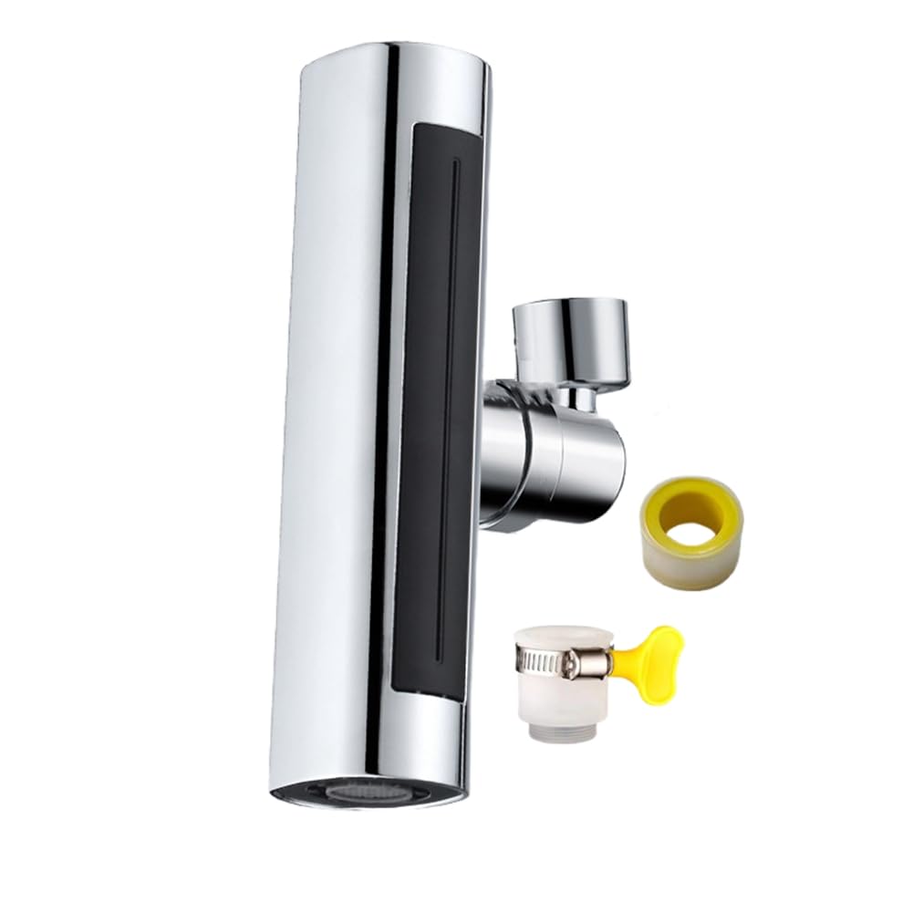 Littimoon 4 Modes Waterfall Bathroom Faucet Extenders 360° Spout Stream Sprayer Rainfall Sink Mixer Tap Nozzle Extension