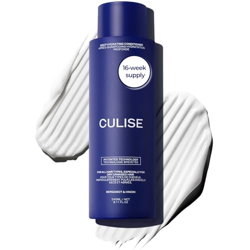 CULISE Korean Hydrating Conditioner for Dry Damaged Color-Treated Hair - Detangling Deep Conditioner for Women, Rice Ferment, Hyaluronic Acid, Shea Butter, Curly, Wavy, Sulfate-Free, Color-Safe
