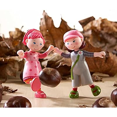 HABA Little Friends Lilli - 4 Dollhouse Toy Figure with Pink Hair