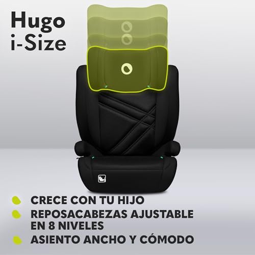 Miniatura 6 de Lionelo Hugo I-Size Silla De Coche Para Bebés, Grupo 2 3, De 100 Cm A 150 Cm Montaje Isofix Reposacabezas Memory Foam Ajustable Protección Lateral Reposabrazos Cómodos Respaldo Extraíble