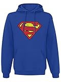 Sweat à capuche Superman Washed Shield (bleu), taille XL