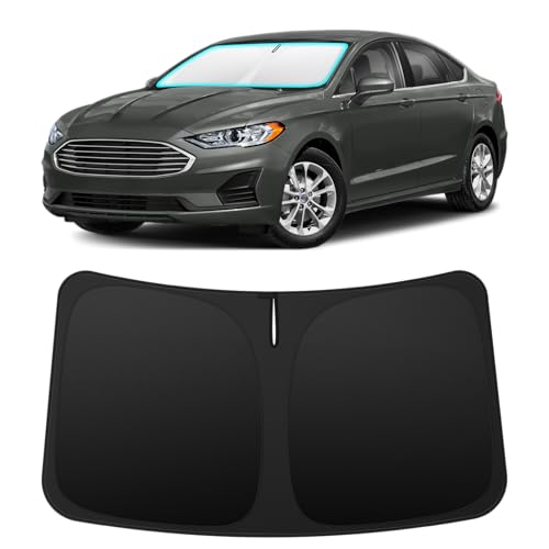 Image of INSAUTO Custom Fit Windshield Sun Shade for Ford Fusion 2013-2020 | Foldable Front Window Sunshade Car Accessories, UV & Heat Reflector, Keeps Interior Cool, Includes Storage Bag