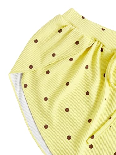 Image of MakeMeChic Women's Pajama Bottoms Floral Print Tie Front Micro Short Side Slit Summer Lounge Shorts