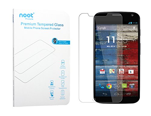 Moto X Screen Protector - NOOT® 0.33mm Tempered Glass Crystal Clear l Slim l Anti Finger Print l Scratch Proof and Light weight Screen Protector for [2013] Motorola Moto X 1st Generation (XT1049, XT1050, XT1052, XT1053, XT1055, XT1056, XT1058, XT1060)