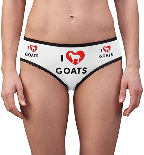 I Love Goats Panties, I Love Goats Underwear, Briefs, Cotton Briefs, Funny Underwear, Panties For Women