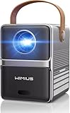 Mini Projector with WiFi and Bluetooth - 【Electric-Focus/Auto Keystone/Short Throw/550 ANSI】WiMiUS 1080P Portable Outdoor Movie Home Theater Proyector Compatible with HDMI,USB,AV,Phone/Tablet/Laptop