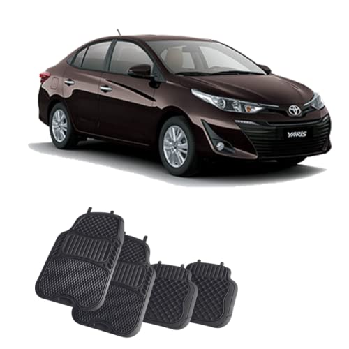 Image of Suzec Anti Skid Curly Car Foot Mats 18mm (Beige Brown) for Toyota Yaris
