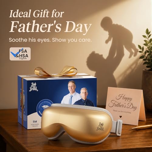 Image of BOB AND BRAD Eye Massager with Heat and Cooling, FSA Eligible HSA Eligible, Eye Massager for Migraine, Heated Eye Mask for Dry Eye Headache Relief Sleep Improve, Ideal Fathers Day Dad Gifts