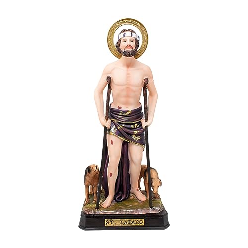 Estatua de Resina San Lázaro 12 Pulgadas