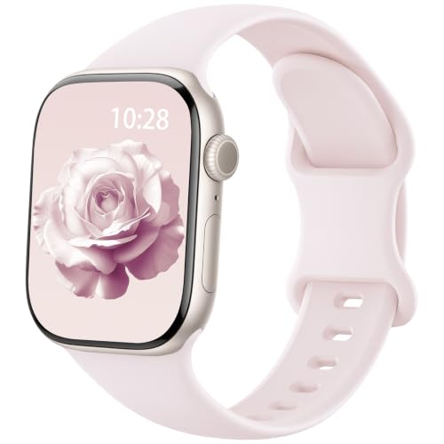 Image of Silicone Sport Band Compatible with Apple Watch Bands for Women Men