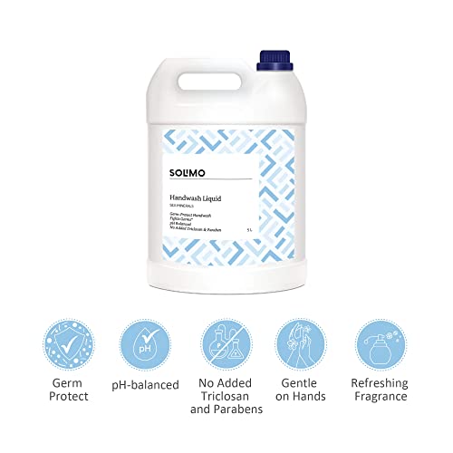 Solimo Handwash Liquid Refill Can, Sea Minerals - 5 Litre - Image 3