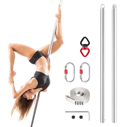 Leogreen Barre de Pole Dance, 45 mm Pole de Danse Spinning Pole, bâtons de Gymnastique Volants, pour Club, fête, pub