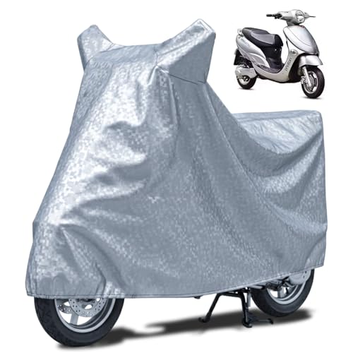 Image of FABTEC Waterproof Scooty Body CoverCompatible with Hero Electric Photon, A1 (Silver)