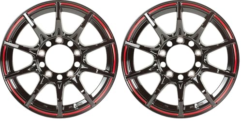 5ZIGEN BLACK-MAN GEIiubN} GEIj A~zC[ 1{ 16inchx6.5J +38 PCD139.7-6 G.BLACK/RED LINE [KԎFnCG[X] (× 2)